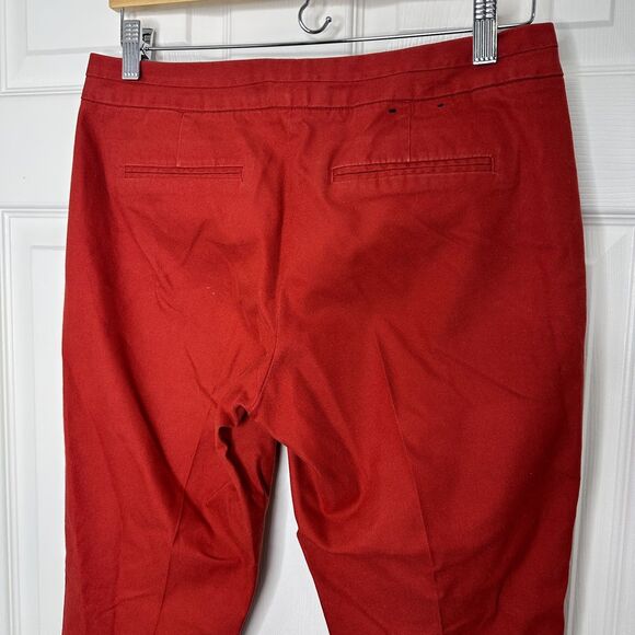 Banana Republic Hampton Fit Red Ankle Pants Women’s Size 4 Stretch Cotton - Picture 5 of 8
